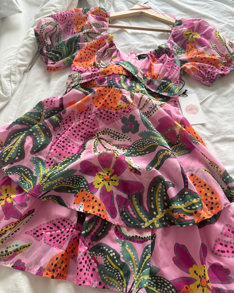 Pink Pattern Dress - Picture 2 of 2